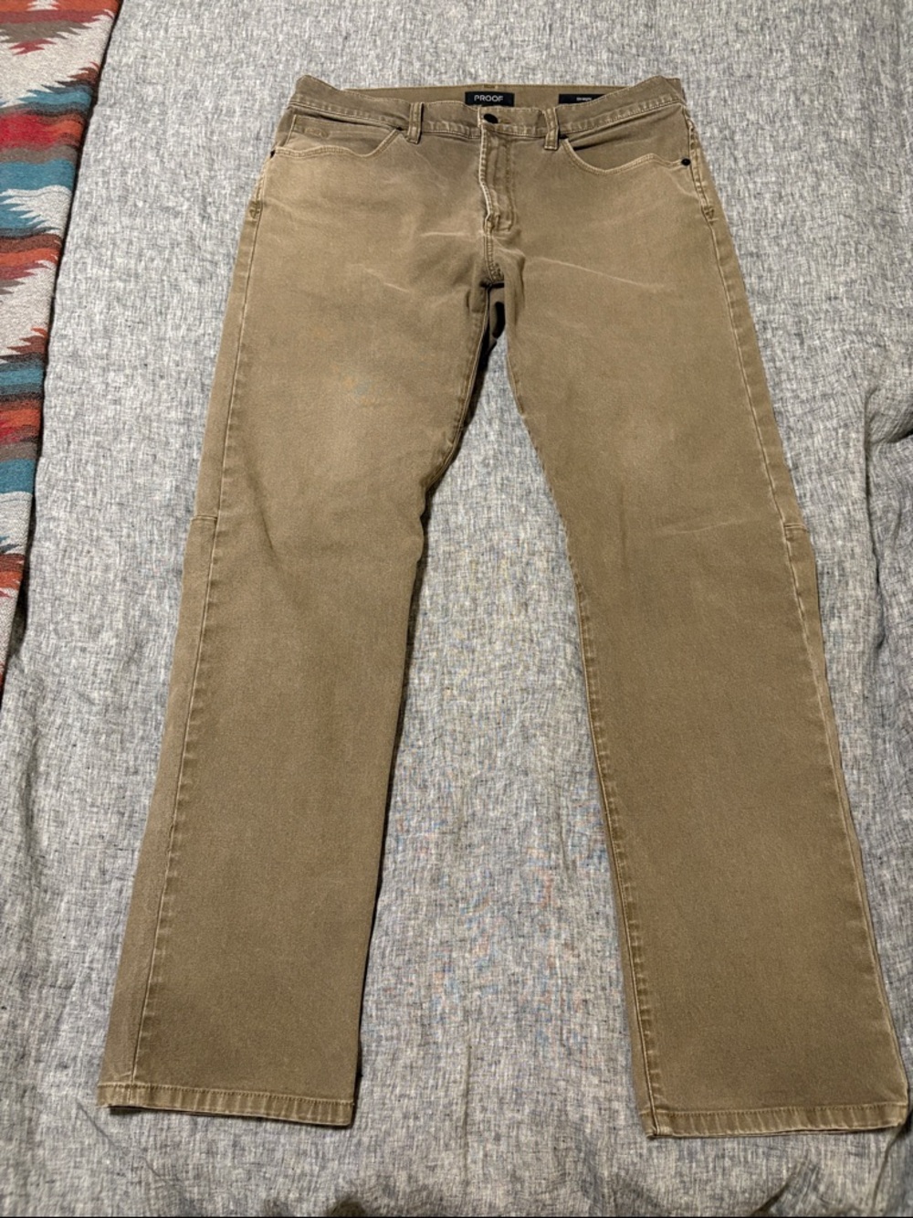 Men’s Tan Proof  Straight-Leg 5 Pocket Pants